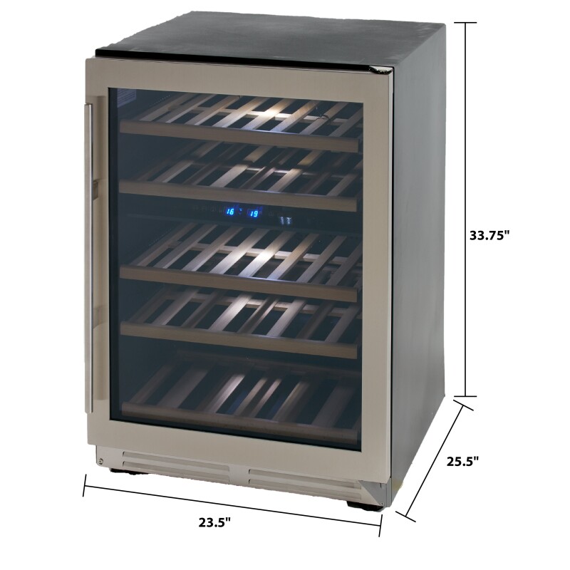 43 Bottle DESIGNER Series Dual-Zone Wine Cooler WCF43S3SD