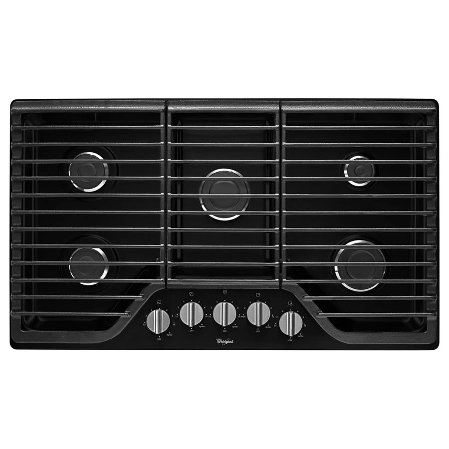 36 inch 5 Burner Gas Cooktop with Fifth Burner WCG51US6DB, product image 3 of 3