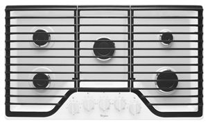 36 inch 5 Burner Gas Cooktop with Fifth Burner WCG51US6DW