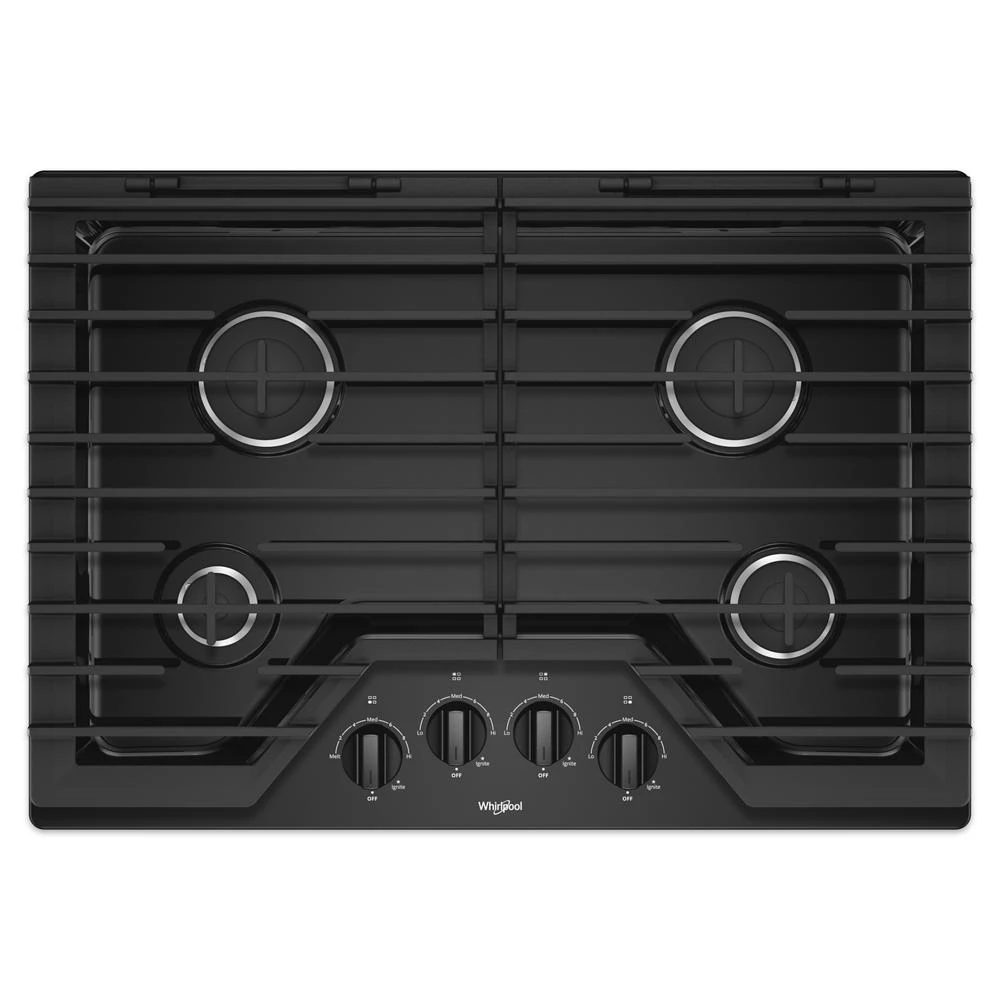 30-inch Gas Cooktop with EZ-2-Lift™ Hinged Cast-Iron Grates WCG55US0HB, product image 25 of 26