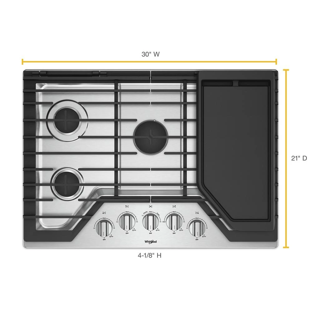 30-inch Gas Cooktop with Griddle view 10