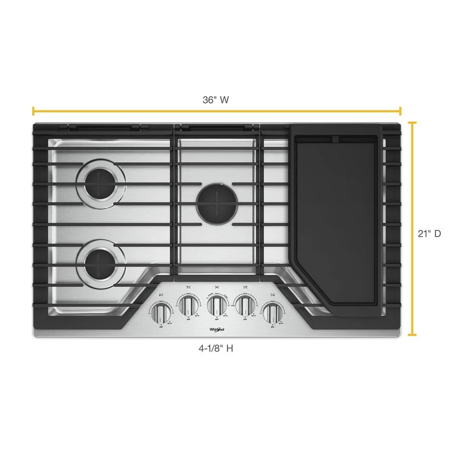 36-inch Gas Cooktop with Griddle view 7