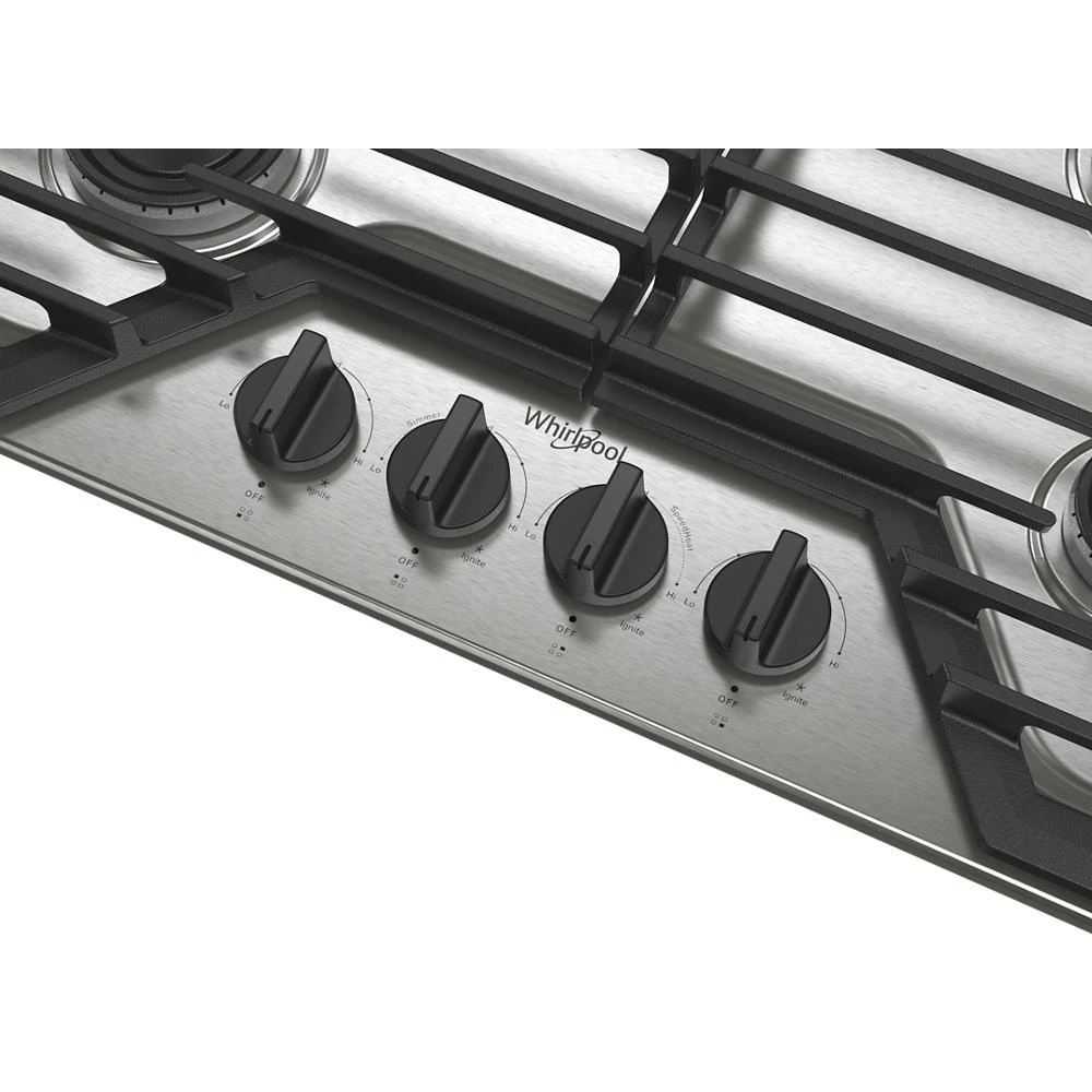 30-inch Gas Cooktop with SpeedHeat™ Burners WCGK3030PS, product image 9 of 23