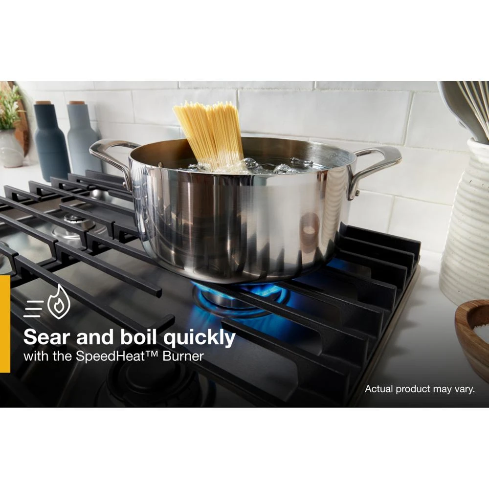 30-inch Gas Cooktop with SpeedHeat™ Burners WCGK3030PS, product image 23 of 23