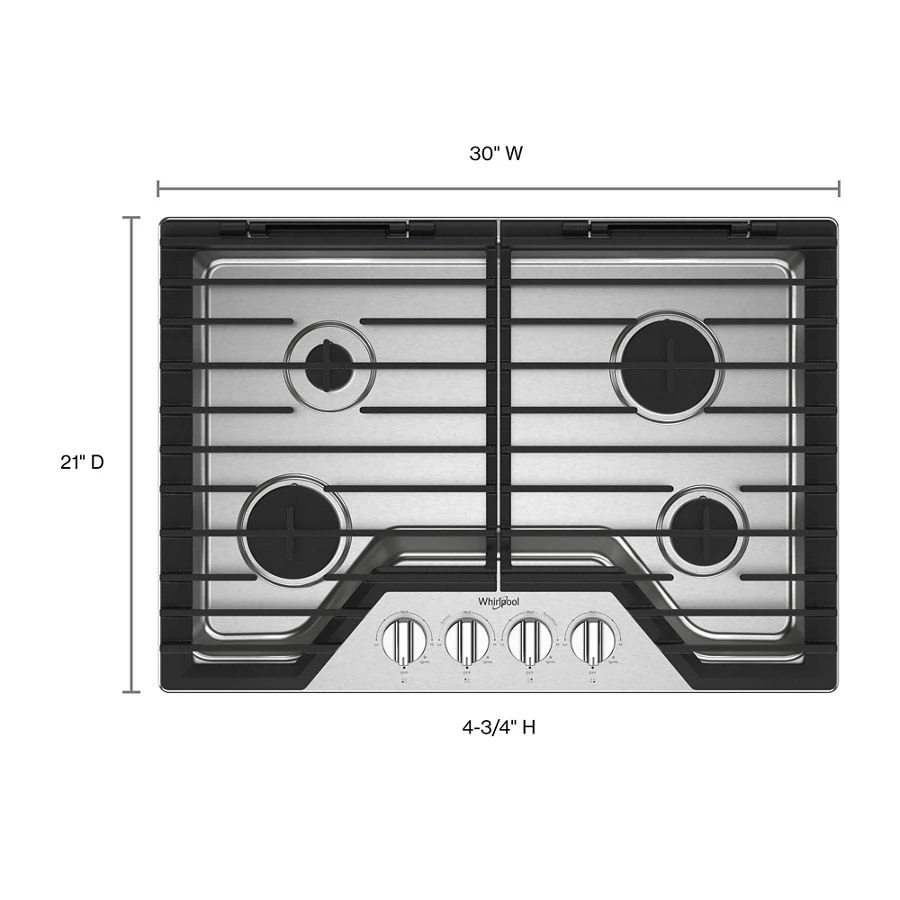 30-inch Gas Cooktop with EZ-2-Lift™ Hinged Cast-Iron Grates view 15