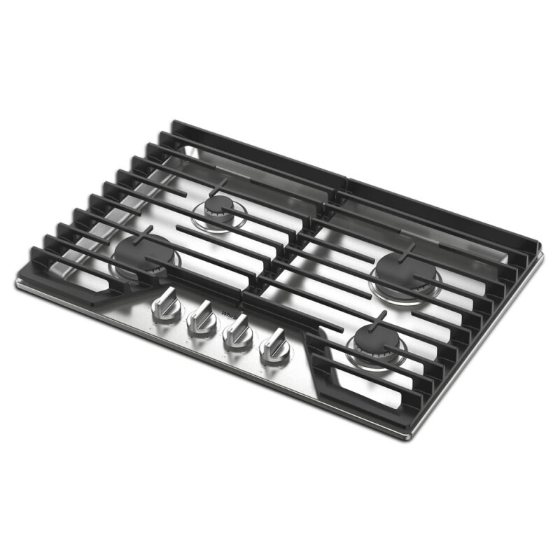 30-inch Gas Cooktop with EZ-2-Lift Hinged Cast-Iron Grates WCGK5030PS