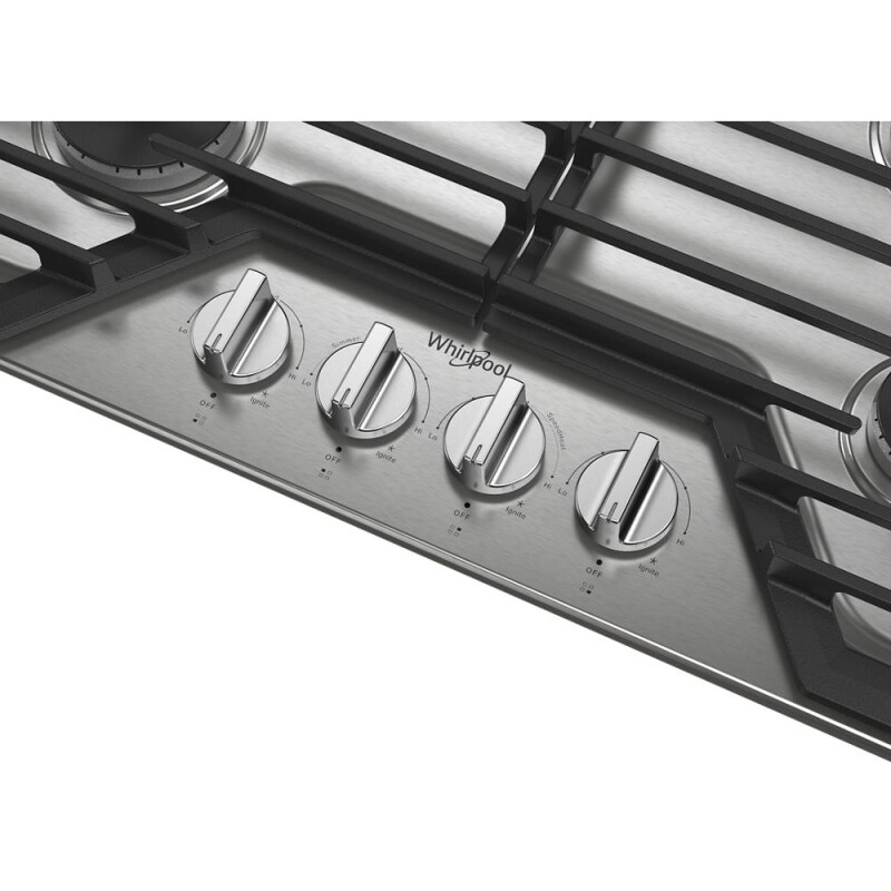 30-inch Gas Cooktop with EZ-2-Lift Hinged Cast-Iron Grates WCGK5030PS