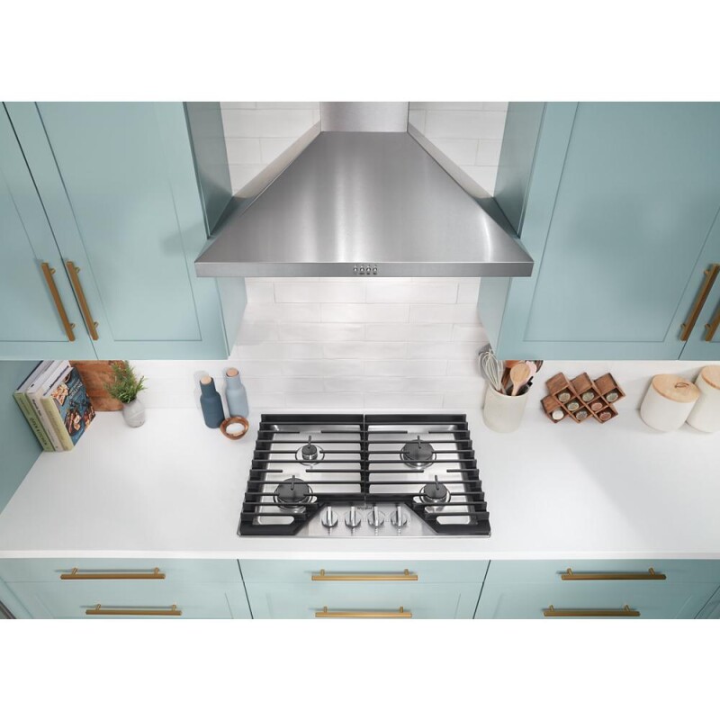 30-inch Gas Cooktop with EZ-2-Lift Hinged Cast-Iron Grates WCGK5030PS