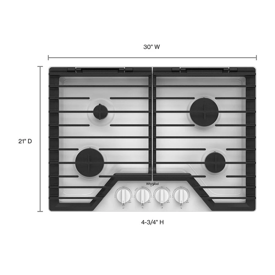 30-inch Gas Cooktop with EZ-2-Lift™ Hinged Cast-Iron Grates view 15