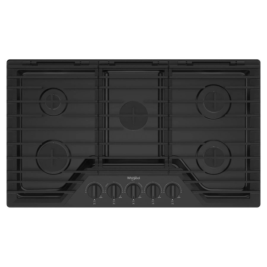 36-inch Gas Cooktop with EZ-2-Lift™ Hinged Cast-Iron Grates WCGK5036PB