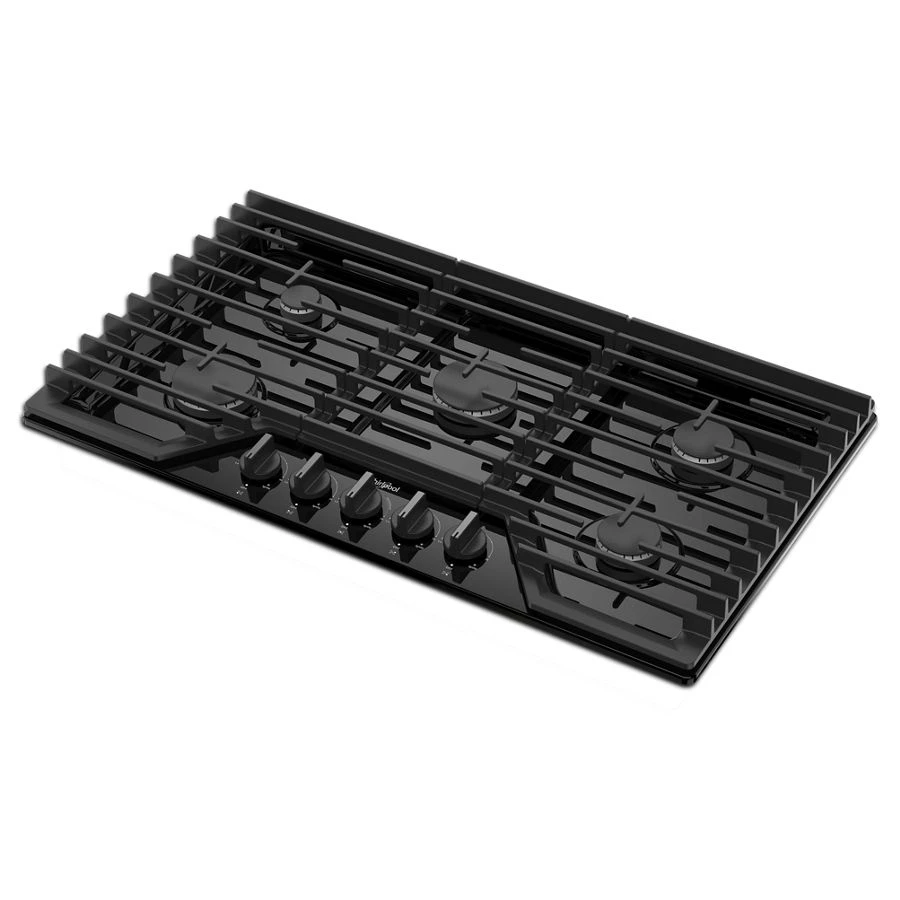 36-inch Gas Cooktop with EZ-2-Lift™ Hinged Cast-Iron Grates WCGK5036PB