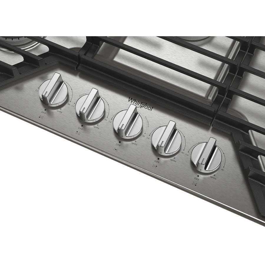 36-inch Gas Cooktop with 5 Burners and EZ-2-Lift™ Hinged Cast-Iron Grates view 4