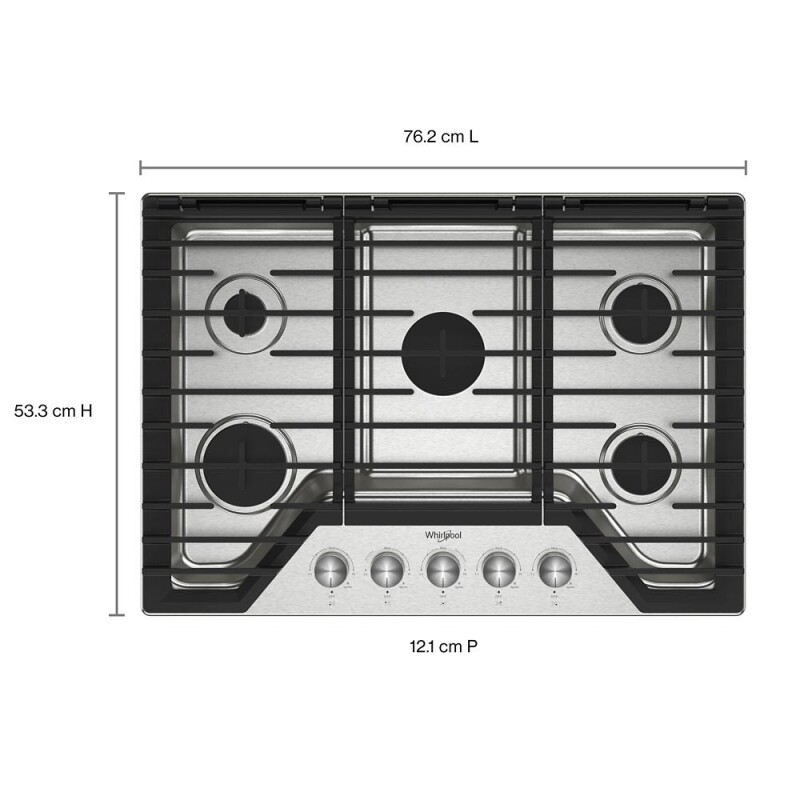 30-inch Gas Cooktop with Fifth Burner WCGK7030PS