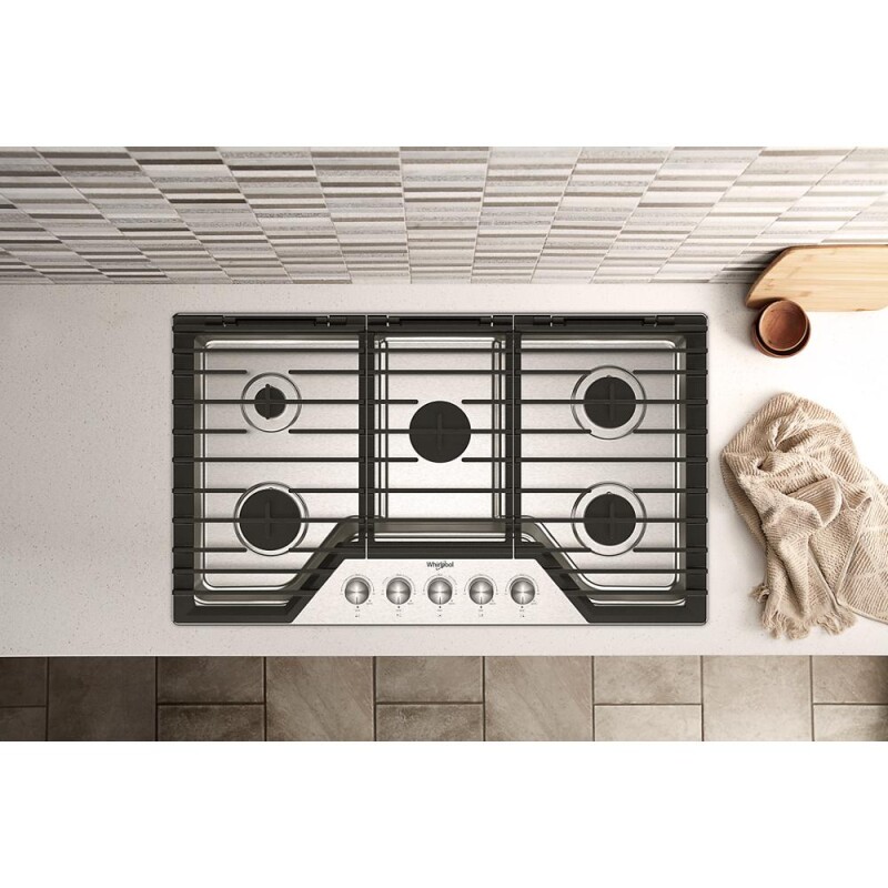 36-inch Gas Cooktop with Fifth Burner WCGK7036PS