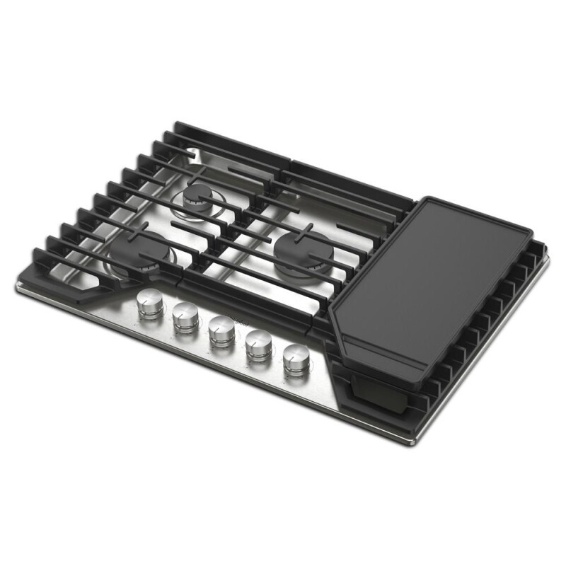30-inch Gas Cooktop with 2-in-1 Hinged Grate to Griddle WCGK7530PS