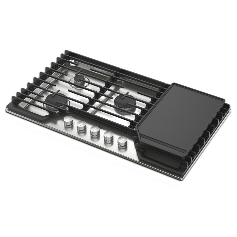 36-inch Gas Cooktop with 2-in-1 Hinged Grate to Griddle WCGK7536PS