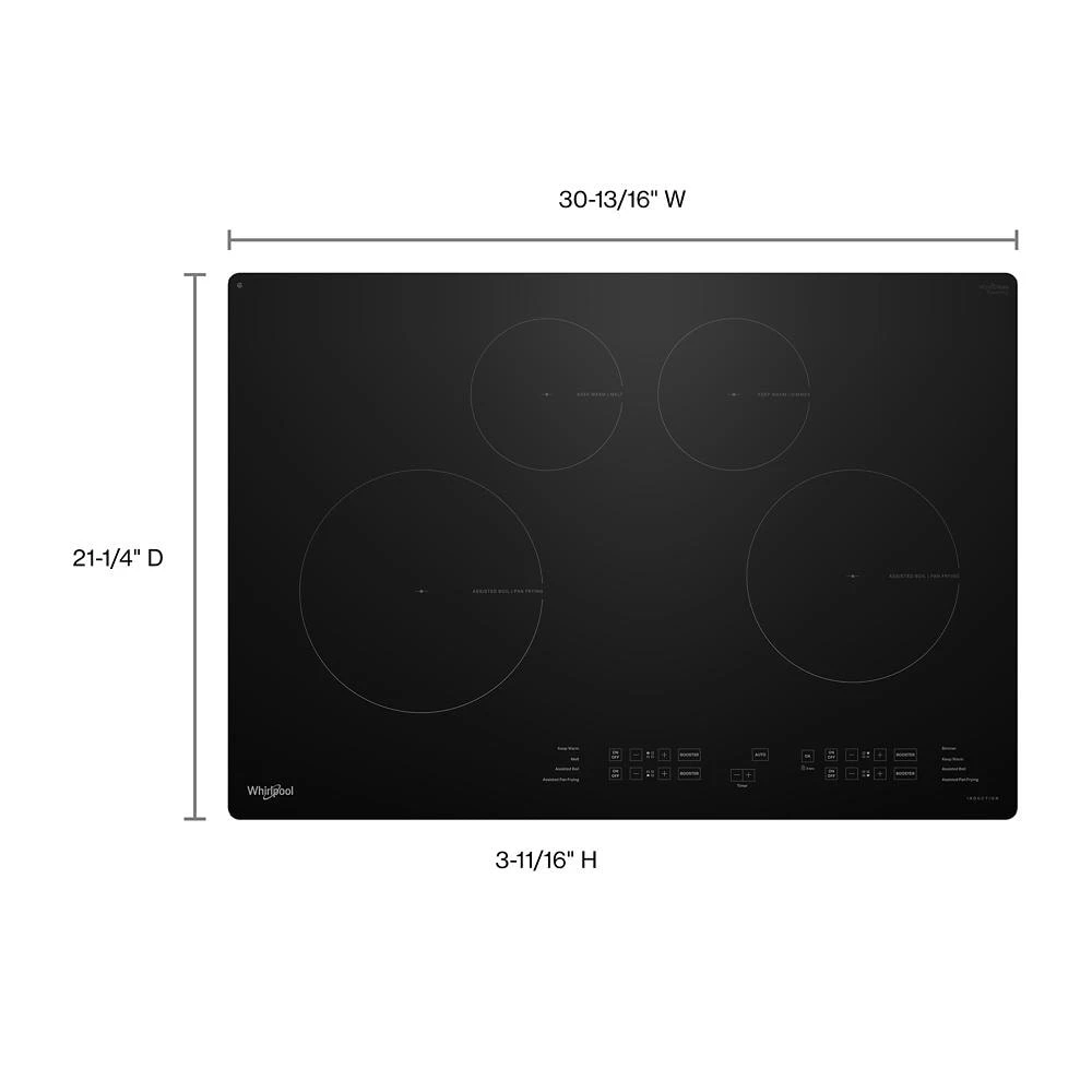 30" Induction Cooktop with WipeClean™ Coating - 4 Elements WCIT6030SB