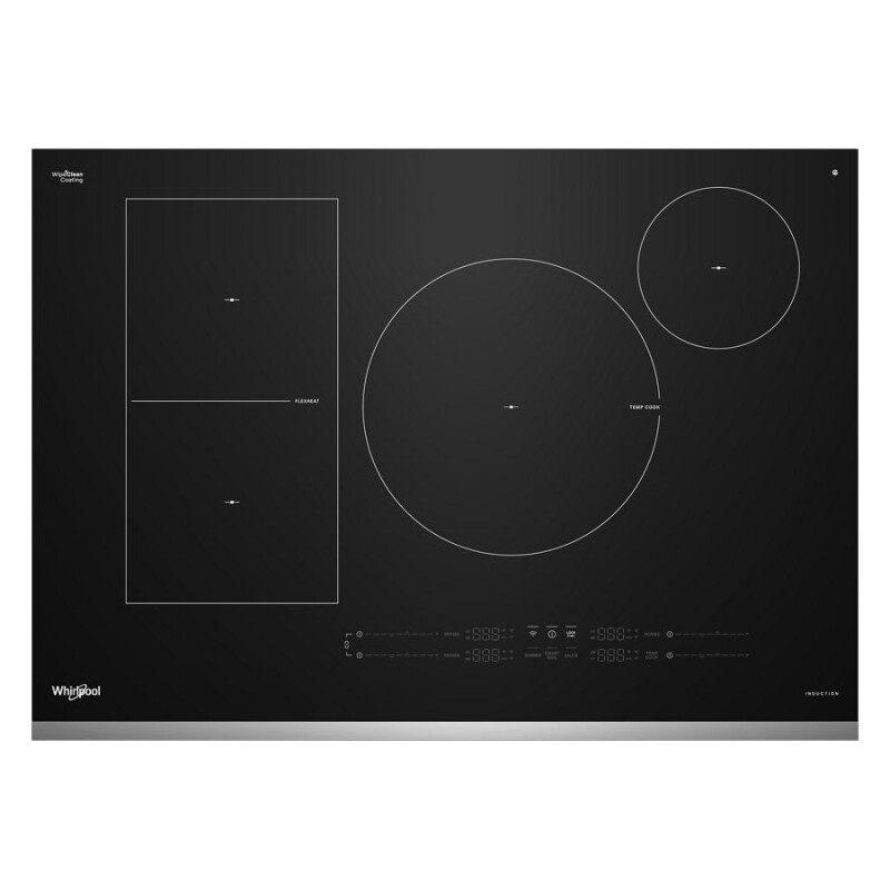 Whirlpool 30" Intelligent Induction Cooktop with Temp Cook™ Technology and WipeClean™ Coating Stainless Steel Trim WCIT7530SS Picture 1