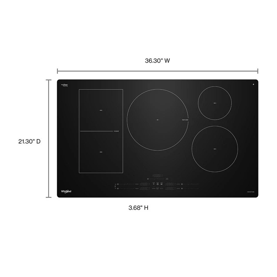 36" Intelligent Induction Cooktop with Temp Cook™ Technology and WipeClean™ Coating view 6