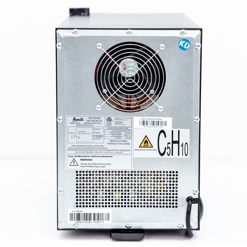 Avanti 6 Bottle Wine Cooler WCT6C4S, product image 6 of 6