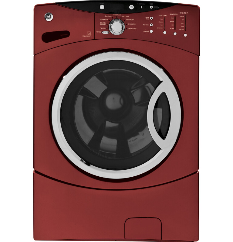 GE 3.5 DOE Cu. Ft. Capacity Frontload Washer with Stainless Steel Basket Red WCVH6800JMV Picture 1