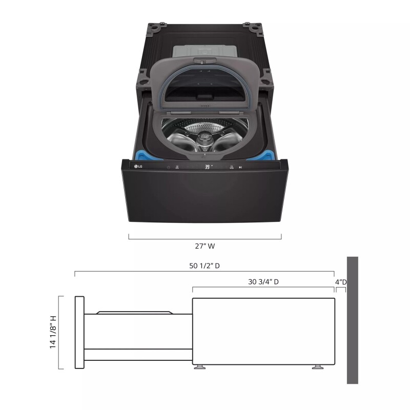 27" LG SideKick™ Pedestal Washer view 2