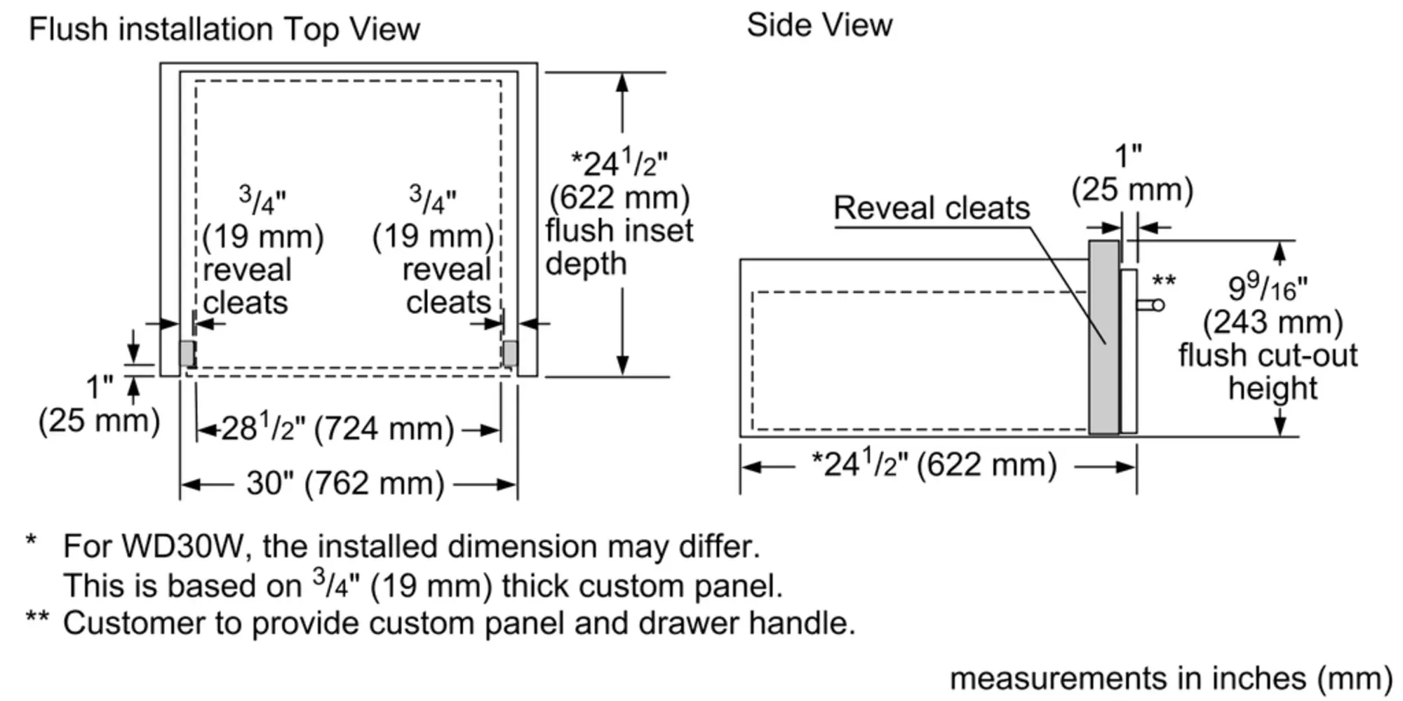Warming Drawer 30'' WD30W