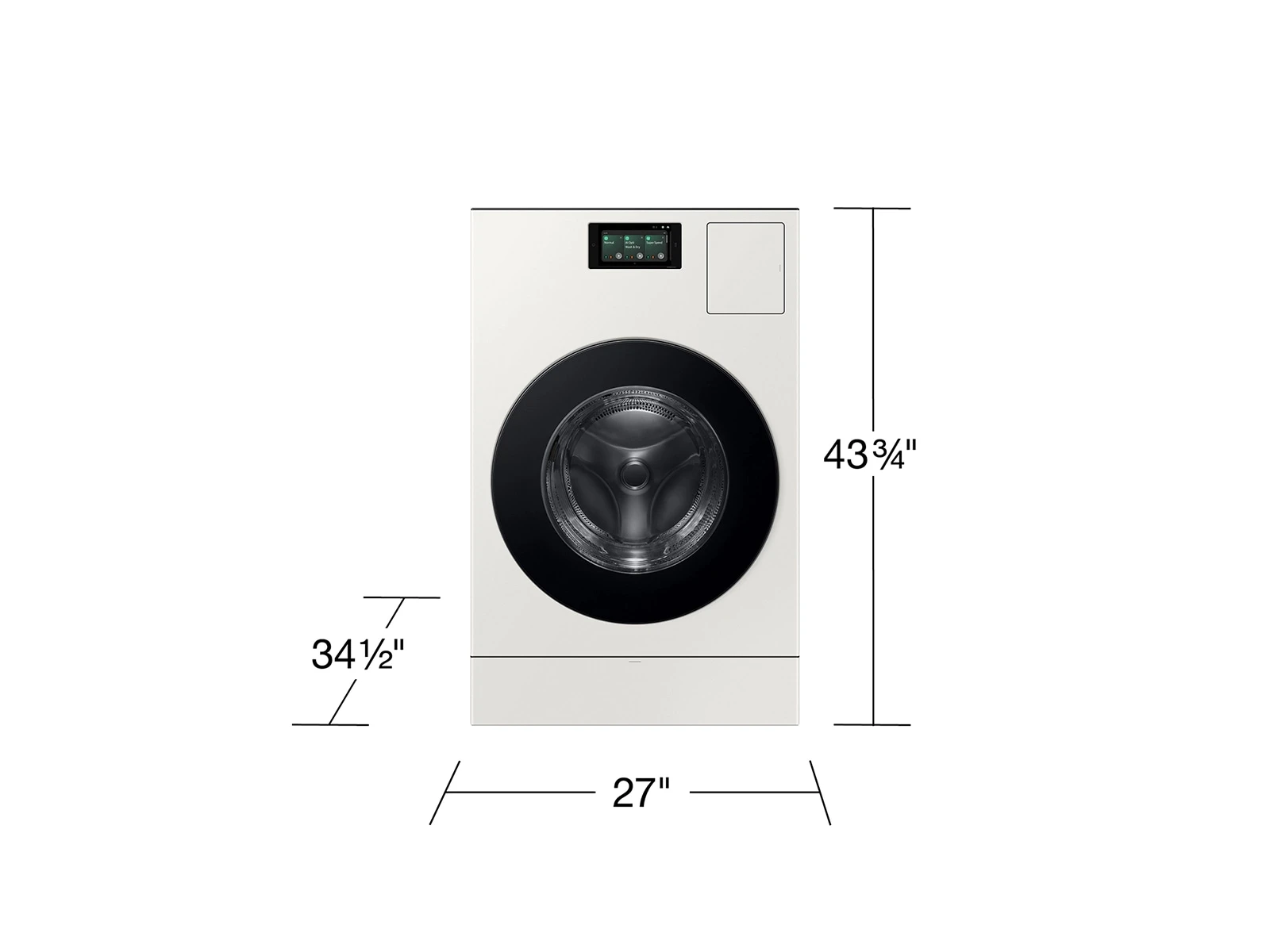 Bespoke AI All-in-One Ventless Combo AI Home 7" LCD Display AI OptiWash™ and Dry 5.3 cu. ft. WD53DBA900HYA1