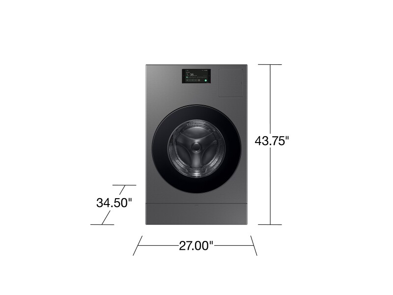 Bespoke AI All-in-One Ventless Combo AI Home 7" LCD Display AI OptiWash™ and Dry 5.3 cu. ft. WD53DBA900HZA1