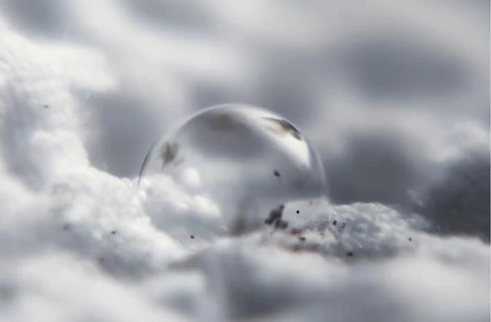 Bubble powered washing