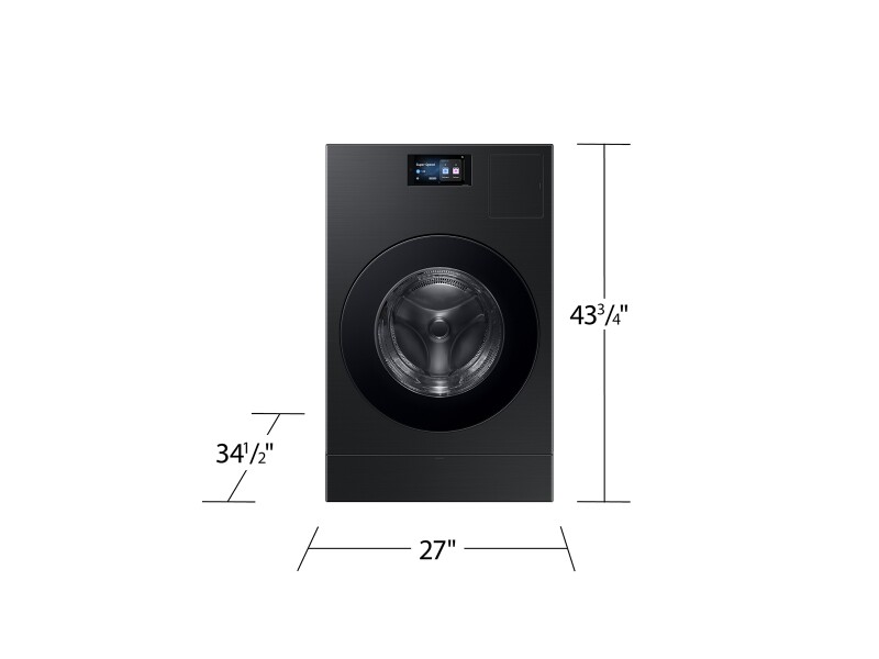 Bespoke AI All-in-One Vented Combo AI Home 7" LCD Display AI OptiWash™ & Dry 5.3 cu.ft. WD90F53AVBUS