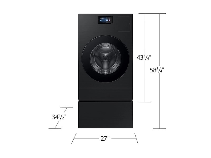 Bespoke AI All-in-One Vented Combo AI Home 7" LCD Display AI OptiWash™ & Dry 5.3 cu.ft. WD90F53AVBUS