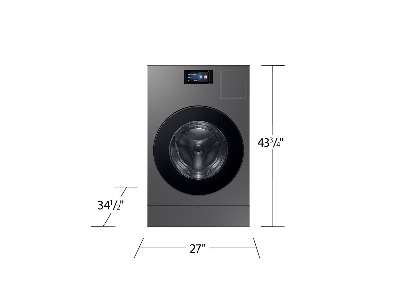5.3 cu. ft. Bespoke AI Laundry Vented Combo™ All-in-One Ultra Capacity Washer and Electric Dryer with AI Home in Dark Steel view 4