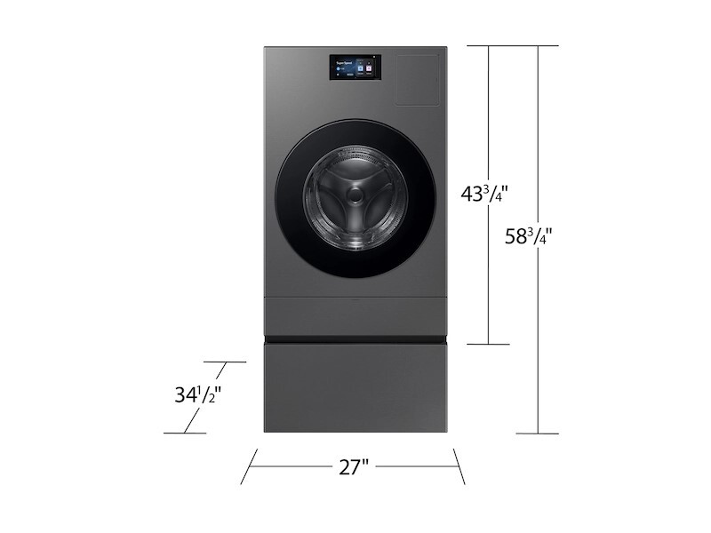 5.3 cu. ft. Bespoke AI Laundry Vented Combo™ All-in-One Ultra Capacity Washer and Electric Dryer with AI Home in Dark Steel view 5