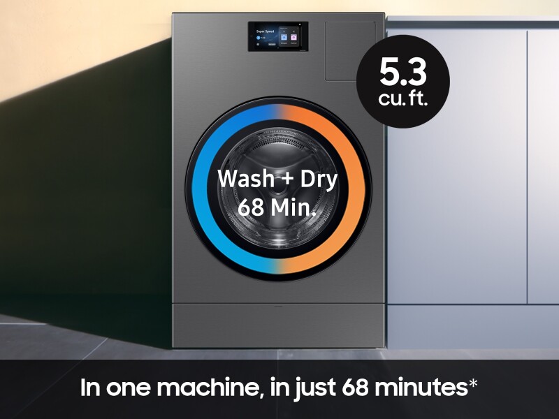 5.3 cu. ft. Bespoke AI Laundry Vented Combo™ All-in-One Ultra Capacity Washer and Electric Dryer with AI Home in Dark Steel view 6