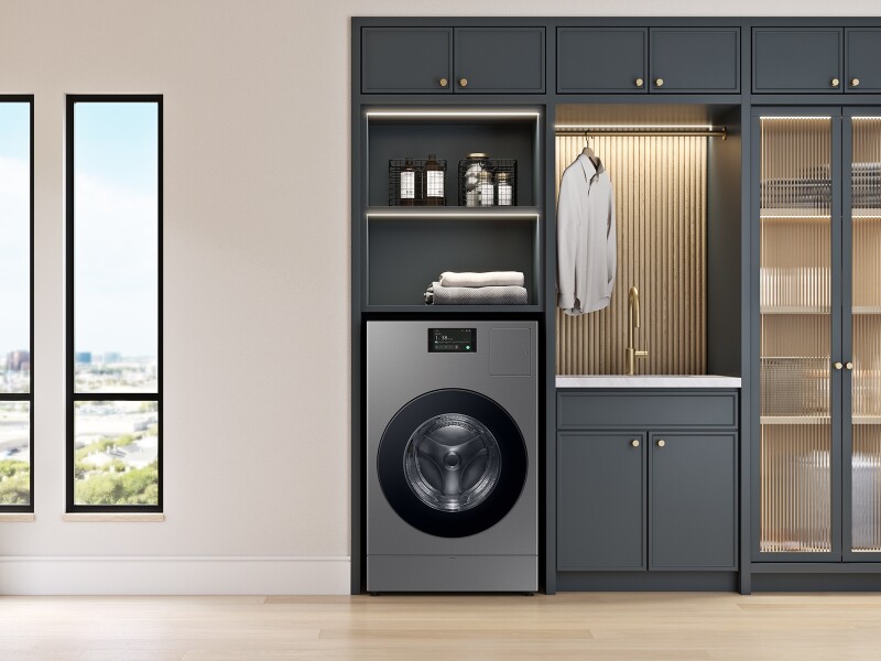5.3 cu. ft. Bespoke AI Laundry Vented Combo™ All-in-One Ultra Capacity Washer and Electric Dryer with AI Home in Dark Steel view 10