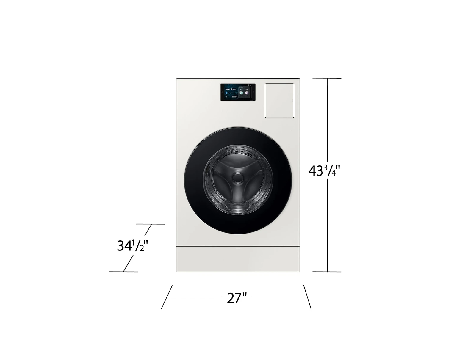 Bespoke AI All-in-One Vented Combo AI Home 7" LCD Display AI OptiWash™ & Dry 5.3 cu.ft. WD90F53AVYUS