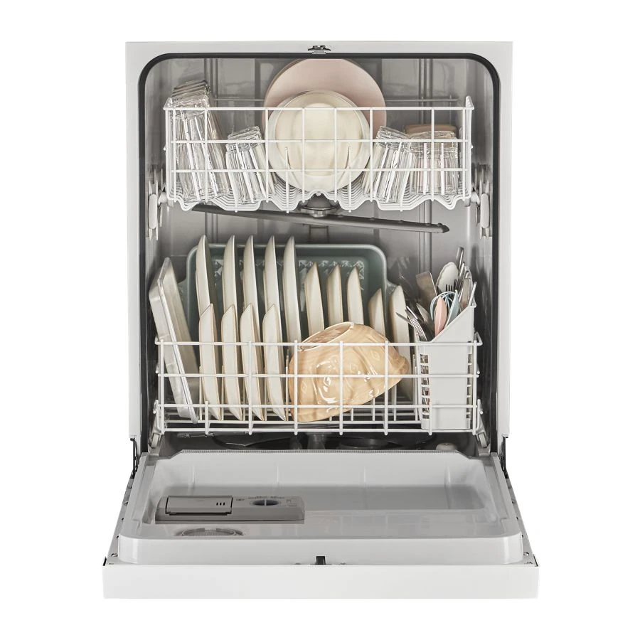 Quiet Dishwasher with Heated Dry and Factory-Installed Power Cord WDF331PAMW