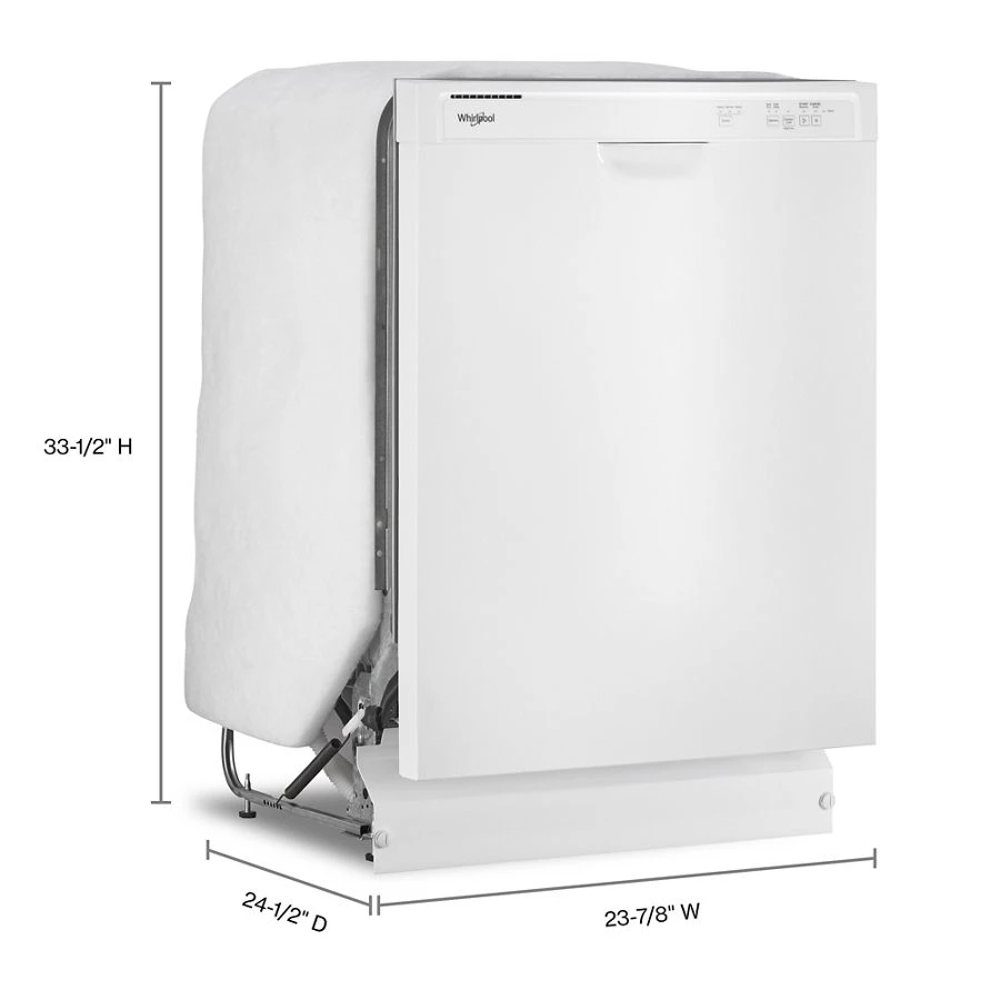 Quiet Dishwasher with Heated Dry and Factory-Installed Power Cord WDF331PAMW
