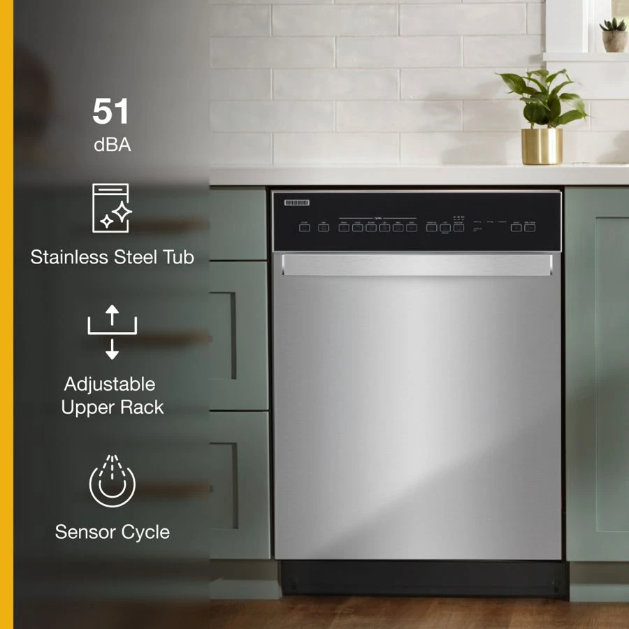 Quiet Dishwasher with Stainless Steel Tub view 3