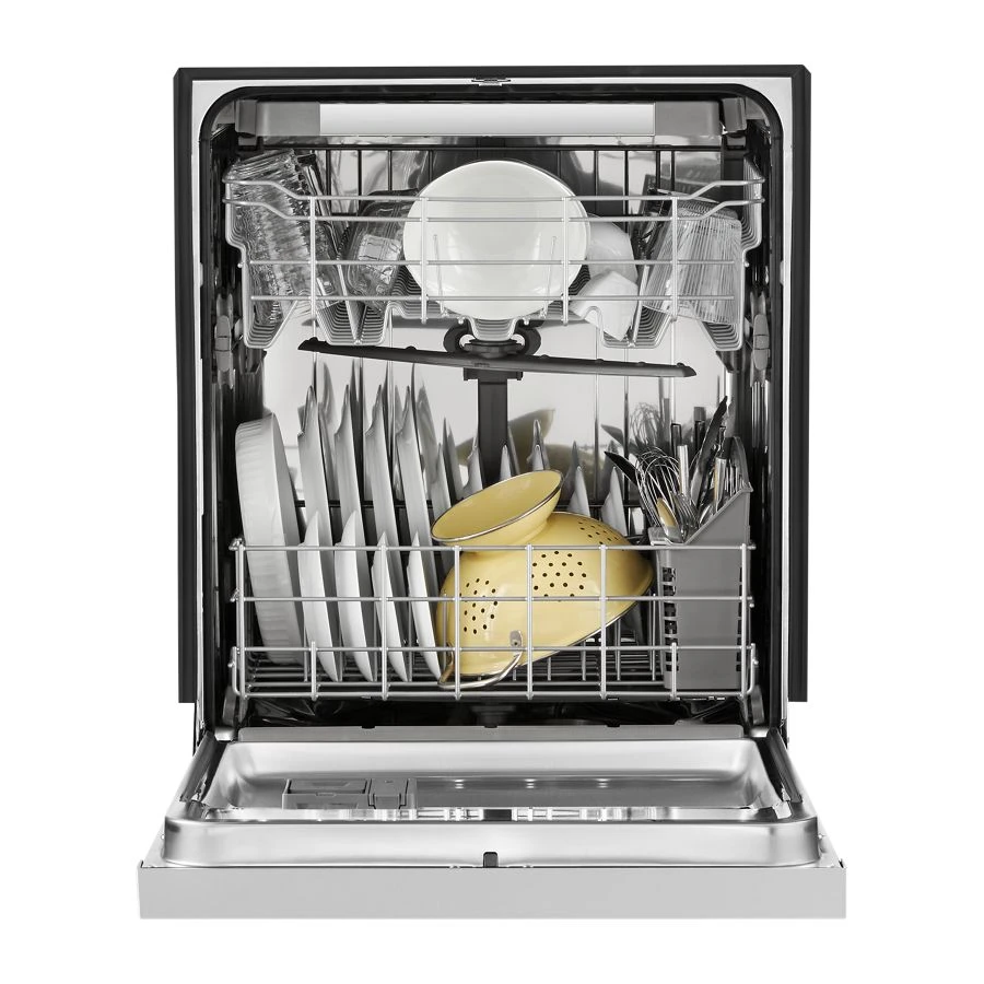 Stainless steel dishwasher with third level rack view 2