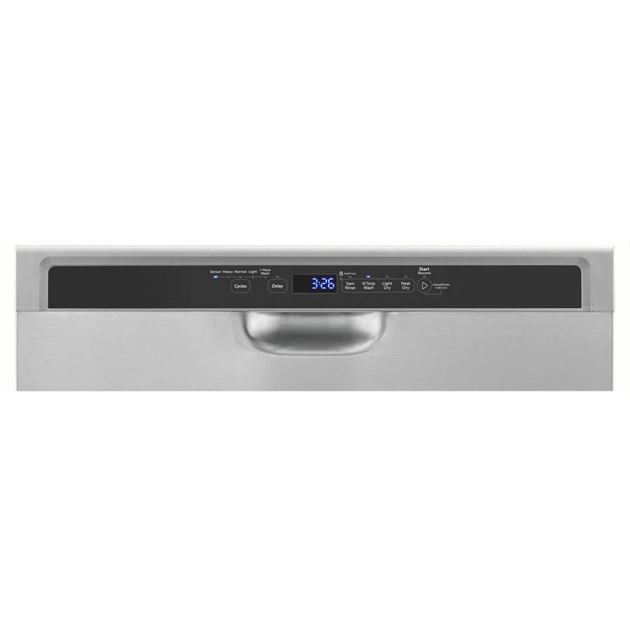Stainless steel dishwasher with third level rack view 4