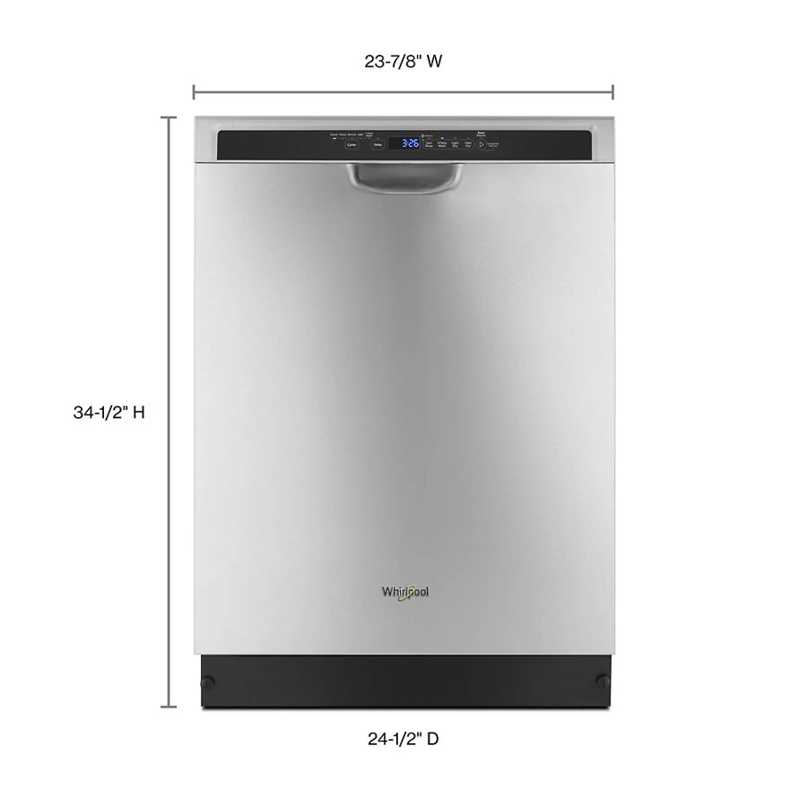 Stainless steel dishwasher with third level rack view 5