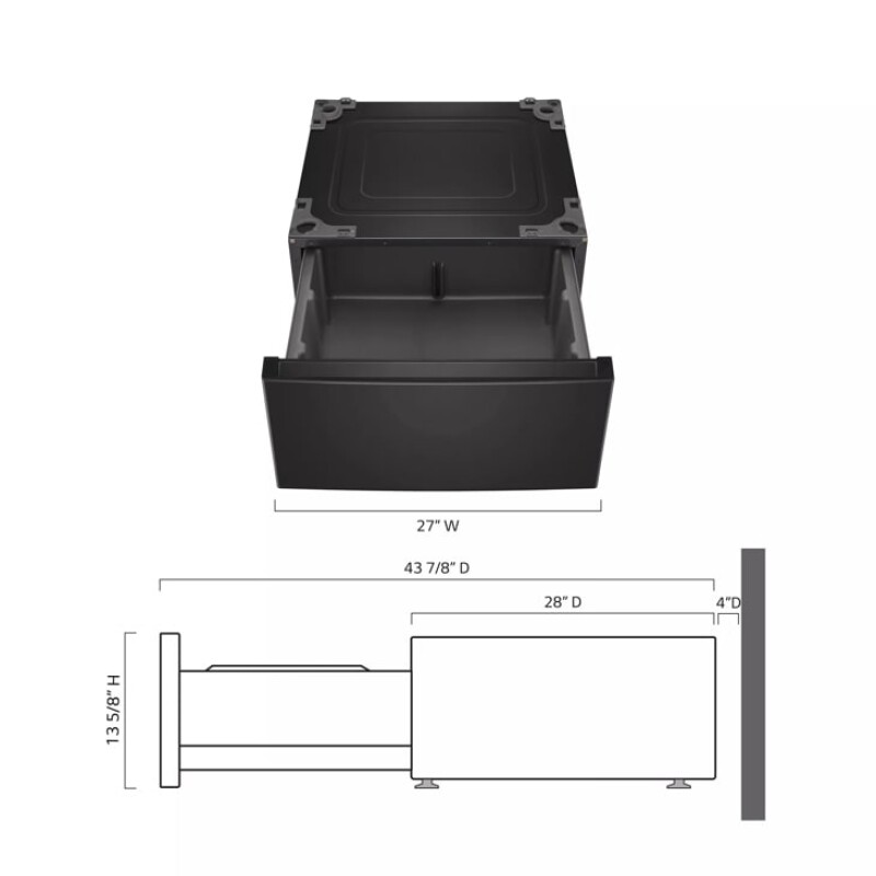 LG 27" Pedestal Storage Drawer view 3