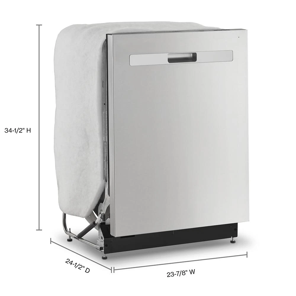 Quiet Dishwasher with 3rd Rack and Pocket Handle view 31