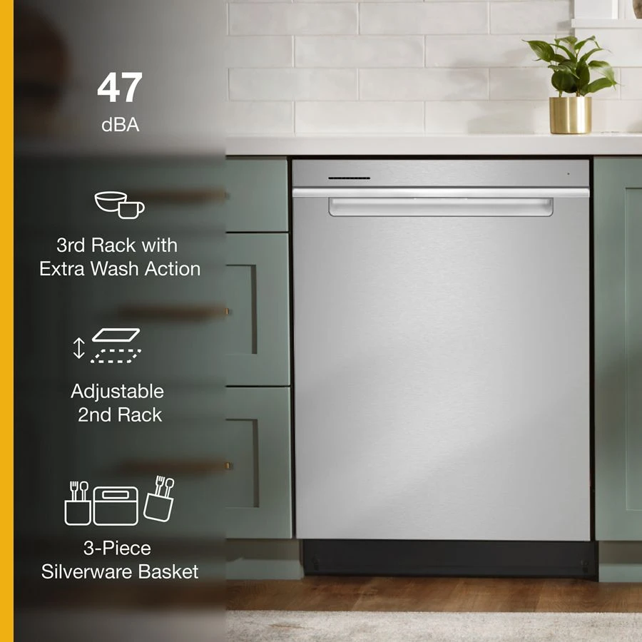 Pocket Handle Dishwasher with 3rd Rack & Large Capacity WDPA70SAMZ, product image 3 of 11