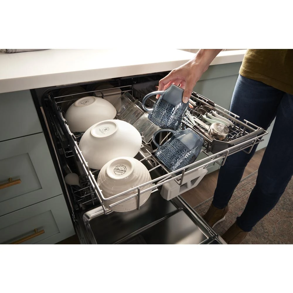 Eco Series Quiet Dishwasher with a washing 3rd Rack & Water Repellent Silverware Basket view 4