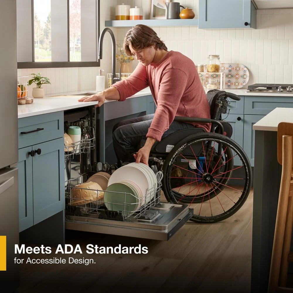 44 dBA ADA Compliant Dishwasher Flush with Cabinets with 3rd Rack view 12