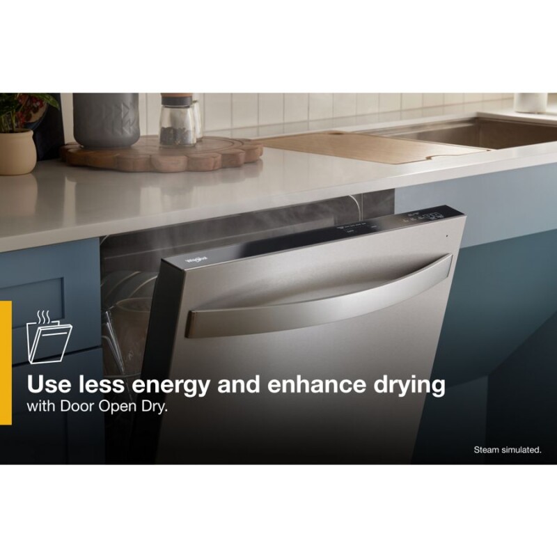 Buy Whirlpool 44 dBA ADA Compliant Dishwasher Flush with Cabinets