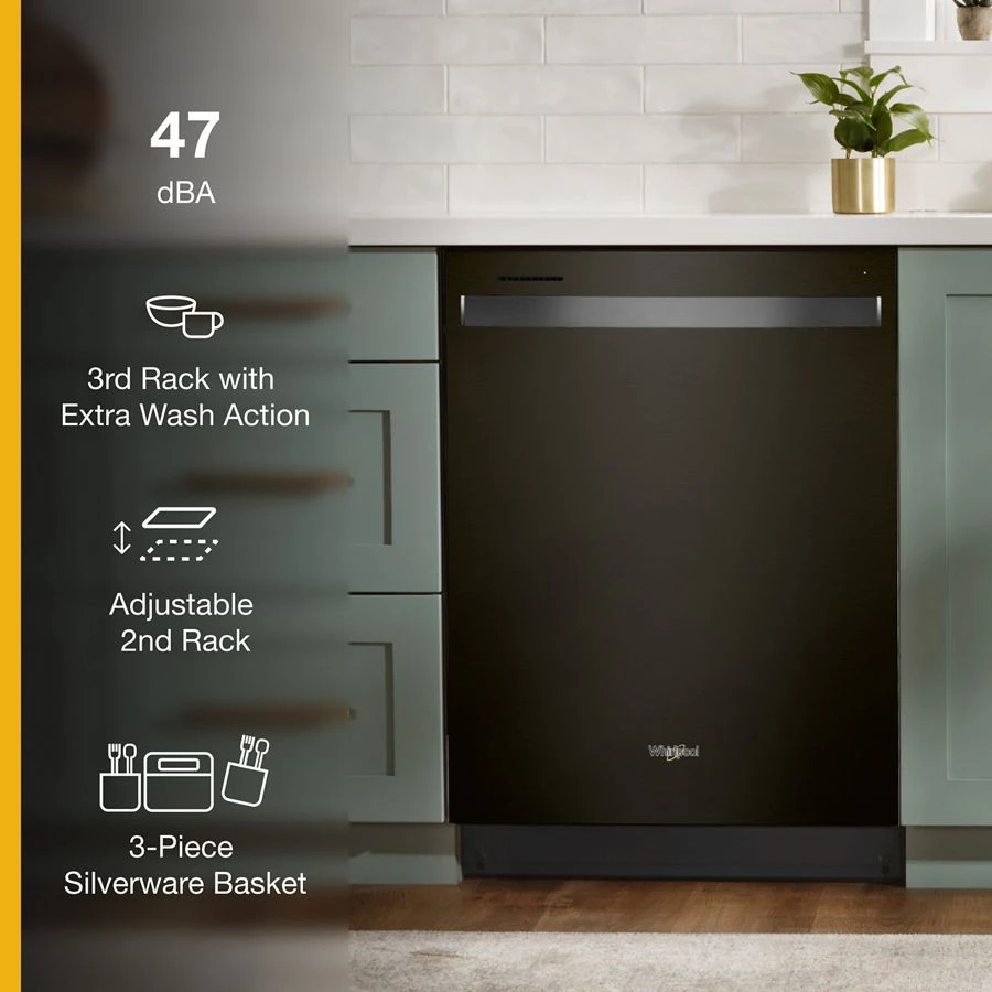 Fingerprint Resistant Dishwasher with 3rd Rack & Large Capacity WDT970SAKV
